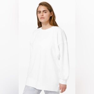 Lululemon Perfectly oversized Crewneck sweatshirt White Size 8